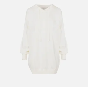 Elisabetta Franchi Mini Abiti | Abiti In Maglia^Abito felpa in viscosa con ricamo logo Avorio