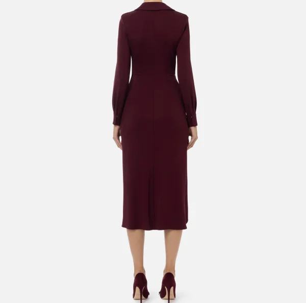 Elisabetta Franchi Abiti Midi | Abiti^Abito midi in jersey con nodo laterale RougeNoir