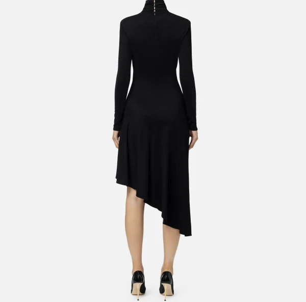 Elisabetta Franchi Abiti Midi | Abiti^Abito midi in jersey con accessorio gioiello Nero