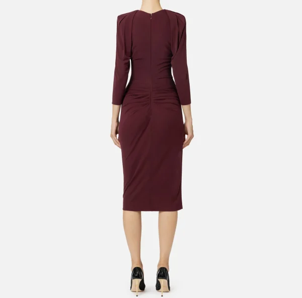 Elisabetta Franchi Abiti Midi | Abiti^Abito midi in jersey con zip sul fianco RougeNoir