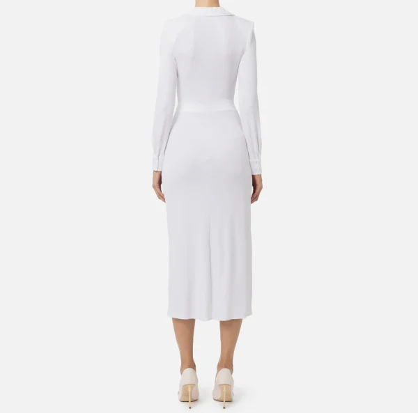 Elisabetta Franchi Abiti Midi | Abiti^Abito midi in jersey con nodo laterale Avorio
