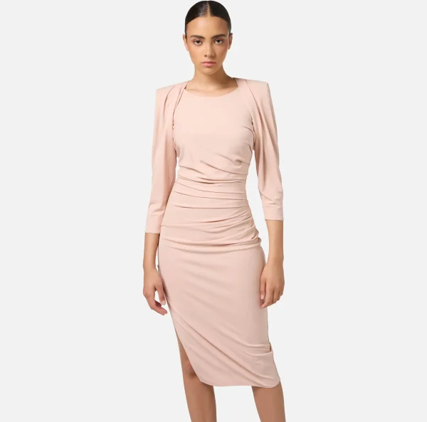 Elisabetta Franchi Abiti Midi | Abiti^Abito midi in jersey con zip sul fianco Carne