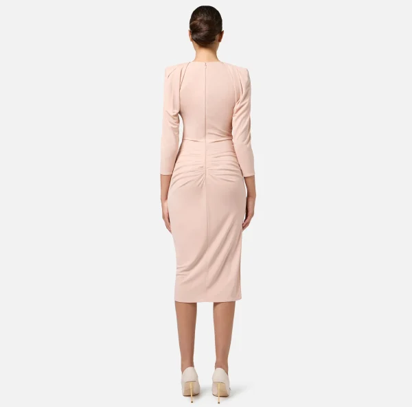 Elisabetta Franchi Abiti Midi | Abiti^Abito midi in jersey con zip sul fianco Carne