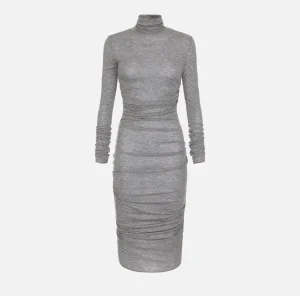 Elisabetta Franchi Abiti Midi | Abiti^Abito midi in jersey e lana con logo SteelMelange