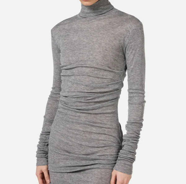 Elisabetta Franchi Abiti Midi | Abiti^Abito midi in jersey e lana con logo SteelMelange