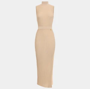 Elisabetta Franchi Abiti In Maglia | Abiti^Abito midi in viscosa e lurex a costine Corda