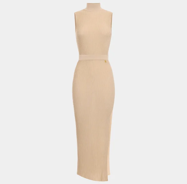 Elisabetta Franchi Abiti In Maglia | Abiti^Abito midi in viscosa e lurex a costine Corda