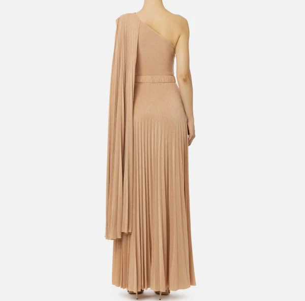 Elisabetta Franchi Abiti Red Carpet | Red Carpet^Abito monospalla red carpet in jersey lurex plissettato PeachRose