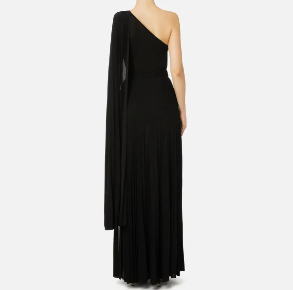 Elisabetta Franchi Abiti Red Carpet | Red Carpet^Abito monospalla red carpet in jersey lurex plissettato Nero