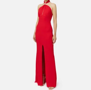 Elisabetta Franchi Abiti Red Carpet | Red Carpet^Abito red carpet in jersey con drappeggio e placca logo RedPassion