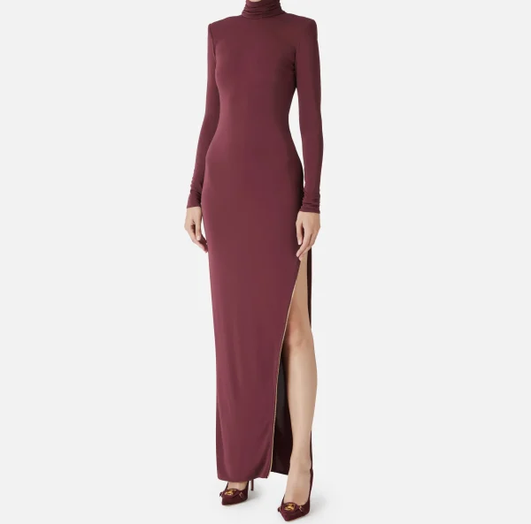 Elisabetta Franchi Abiti Red Carpet | Red Carpet^Abito red carpet in jersey con zip sul fianco RougeNoir