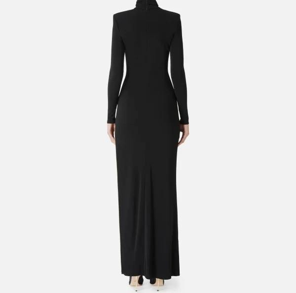 Elisabetta Franchi Abiti Red Carpet | Red Carpet^Abito red carpet in jersey con zip sul fianco Nero