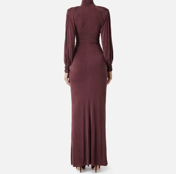 Elisabetta Franchi Abiti Red Carpet | Red Carpet^Abito red carpet in jersey cupro con nodo RougeNoir