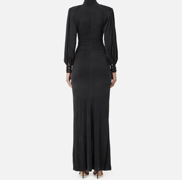 Elisabetta Franchi Abiti Red Carpet | Red Carpet^Abito red carpet in jersey cupro con nodo Nero