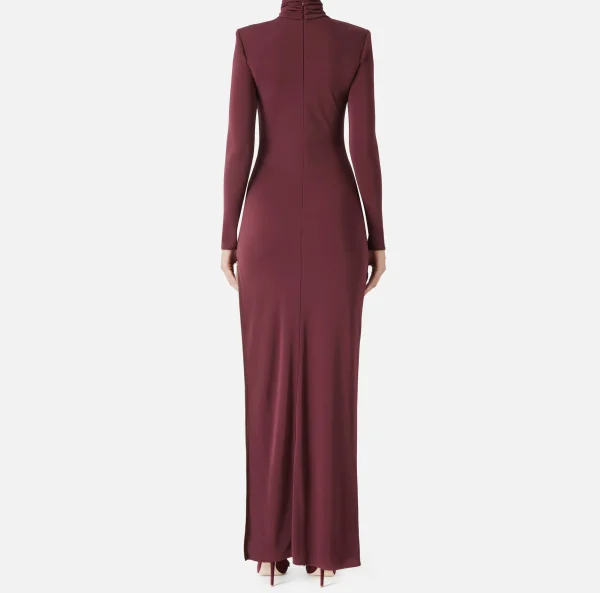 Elisabetta Franchi Abiti Red Carpet | Red Carpet^Abito red carpet in jersey con zip sul fianco RougeNoir