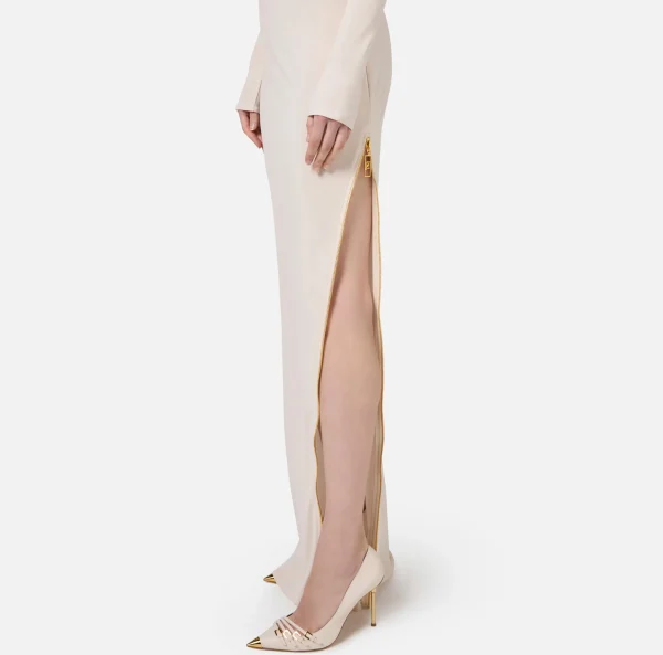 Elisabetta Franchi Abiti Red Carpet | Red Carpet^Abito red carpet in jersey con zip sul fianco Lattice