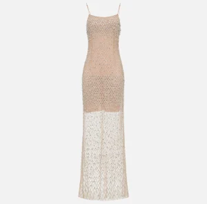 Elisabetta Franchi Abiti Red Carpet | Red Carpet^Abito red carpet in tulle ricamato con paillettes disegno losanga Crystal