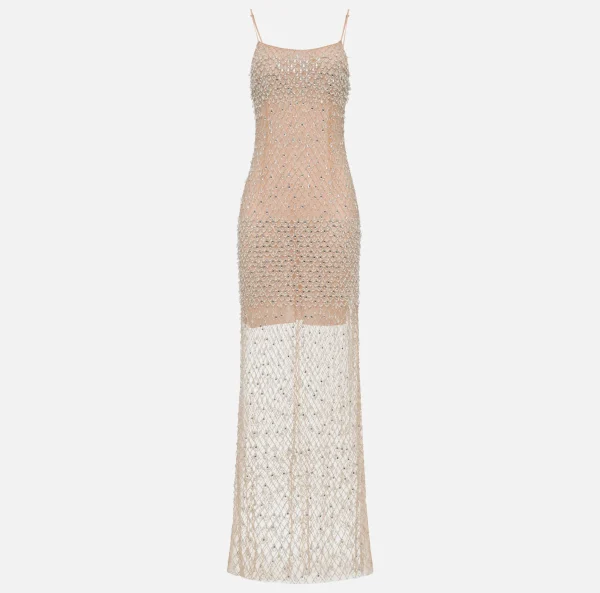 Elisabetta Franchi Abiti Red Carpet | Red Carpet^Abito red carpet in tulle ricamato con paillettes disegno losanga Crystal