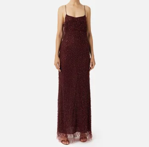 Elisabetta Franchi Abiti Red Carpet | Red Carpet^Abito red carpet in tulle ricamato con paillettes disegno losanga RougeNoir