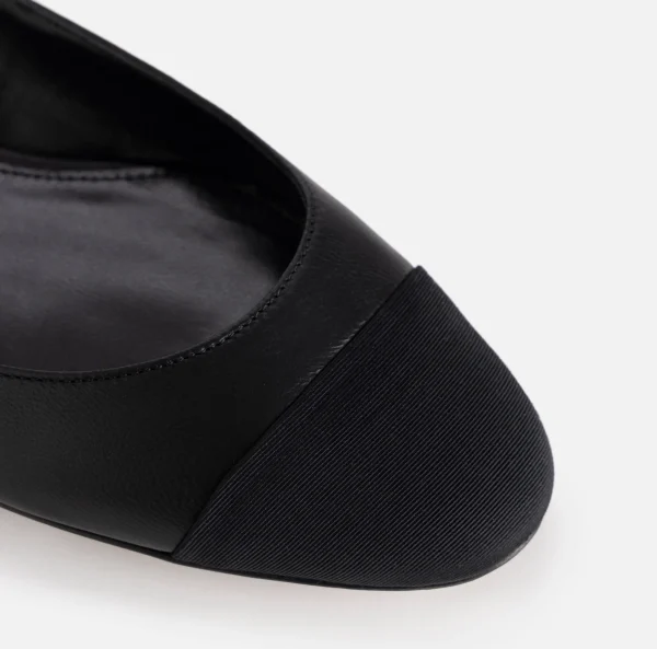 Elisabetta Franchi Sneakers E Scarpe Basse^Ballerina in nappa con elastici jacquard Nero/Nero