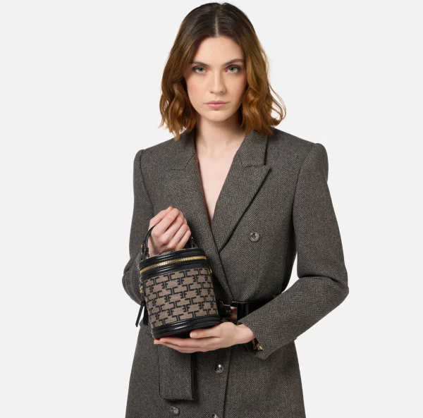 Elisabetta Franchi Valigeria | Borse A Mano^Bauletto Cilindro Monogram Travel