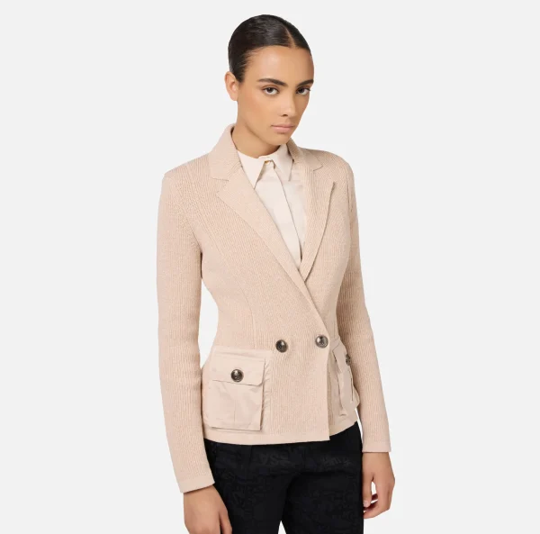 Elisabetta Franchi Giacche & Trench | Maglieria E Felpe^Blazer con tasche in vela tecnica