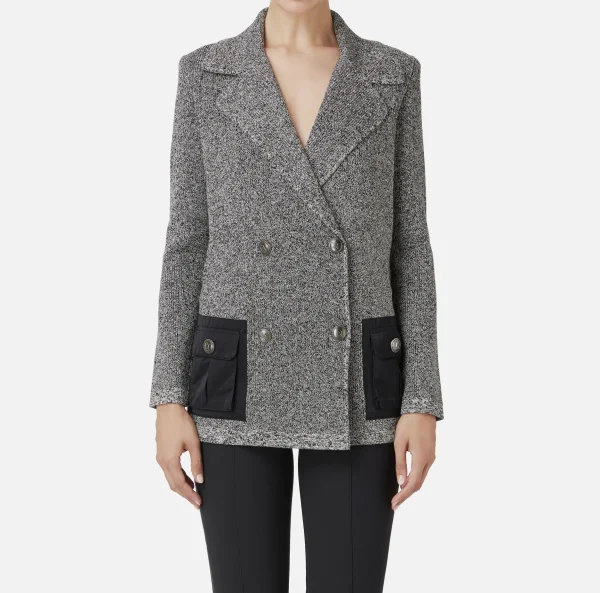Elisabetta Franchi Giacche & Trench | Maglieria E Felpe^Blazer in viscosa mélange con tasche in vela tecnica Salepepe