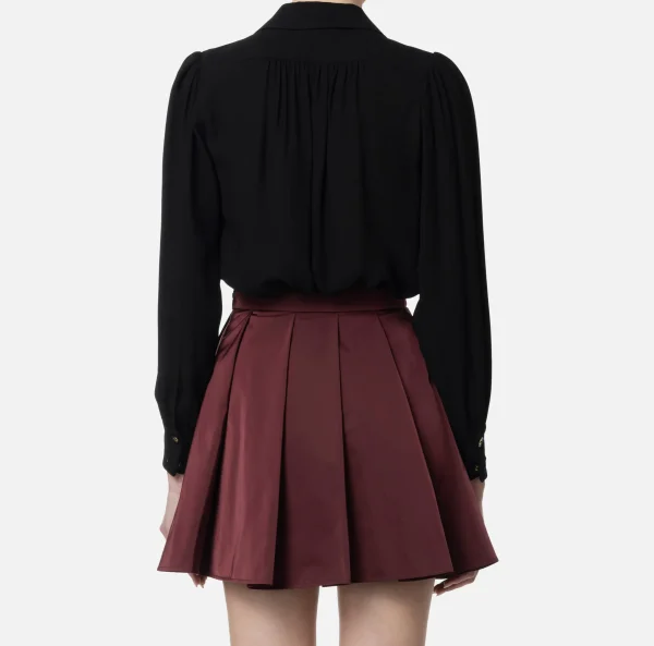 Elisabetta Franchi Camicie E Bluse^Blusa in georgette con charms collana Nero