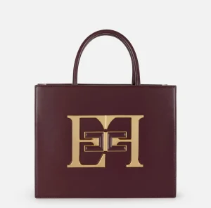Elisabetta Franchi Borse A Mano^Borsa a mano media con logo RougeNoir
