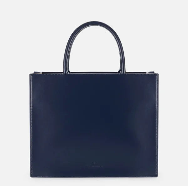 Elisabetta Franchi Borse A Mano^Borsa a mano media con logo Navy