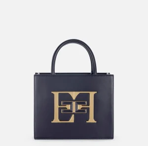 Elisabetta Franchi Borse A Mano^Borsa a mano piccola con logo Navy