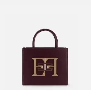 Elisabetta Franchi Borse A Mano^Borsa a mano piccola con logo RougeNoir