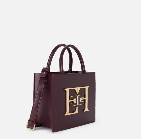 Elisabetta Franchi Borse A Mano^Borsa a mano piccola con logo RougeNoir