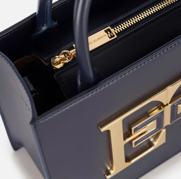 Elisabetta Franchi Borse A Mano^Borsa a mano piccola con logo Navy