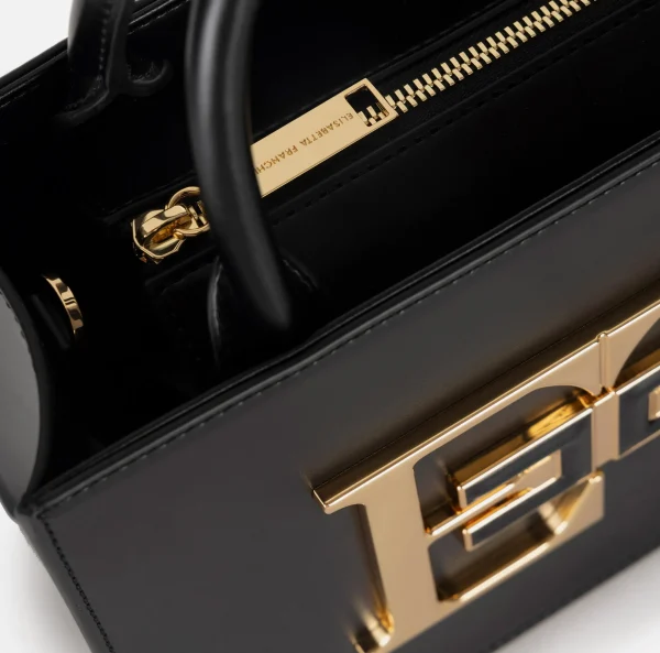 Elisabetta Franchi Borse A Mano^Borsa a mano piccola con logo Nero