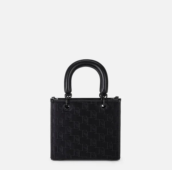 Elisabetta Franchi Borse A Mano^Borsa a mano piccola con logo embossed Nero