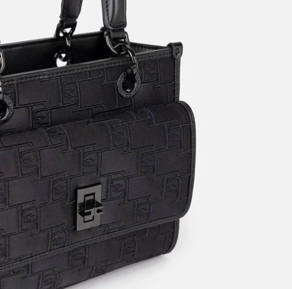 Elisabetta Franchi Borse A Mano^Borsa a mano piccola con logo embossed Nero