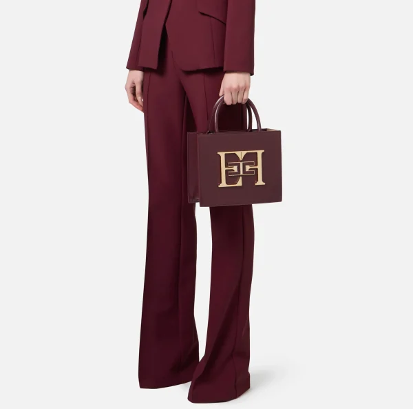 Elisabetta Franchi Borse A Mano^Borsa a mano piccola con logo RougeNoir