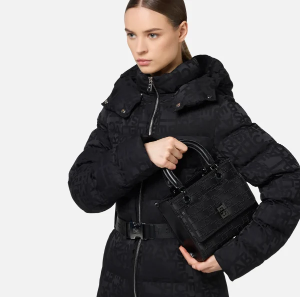 Elisabetta Franchi Borse A Mano^Borsa a mano piccola con logo embossed Nero