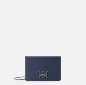 Elisabetta Franchi Borse A Tracolla^Borsa a tracolla con girello logo in metallo Navy