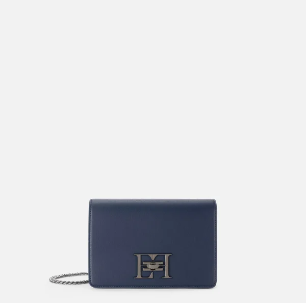 Elisabetta Franchi Borse A Tracolla^Borsa a tracolla con girello logo in metallo Navy