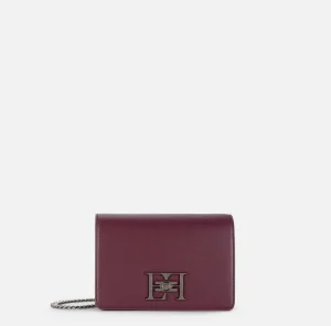 Elisabetta Franchi Borse A Tracolla^Borsa a tracolla con girello logo in metallo RougeNoir