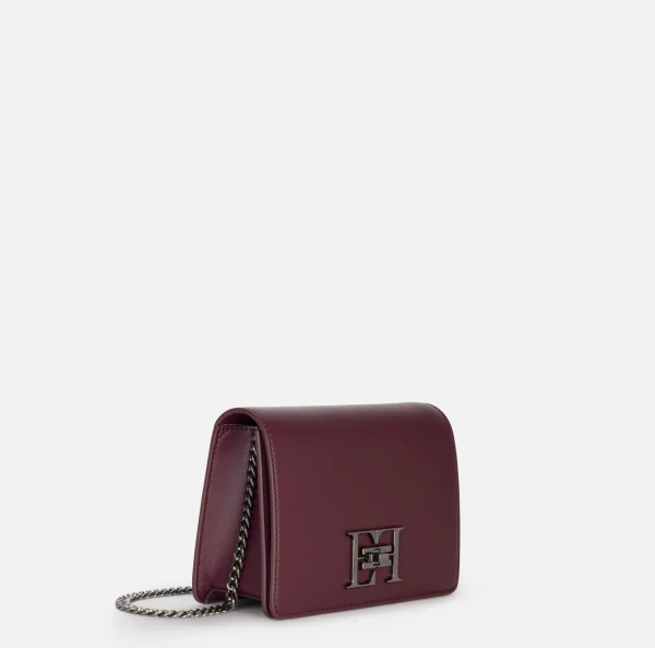 Elisabetta Franchi Borse A Tracolla^Borsa a tracolla con girello logo in metallo RougeNoir