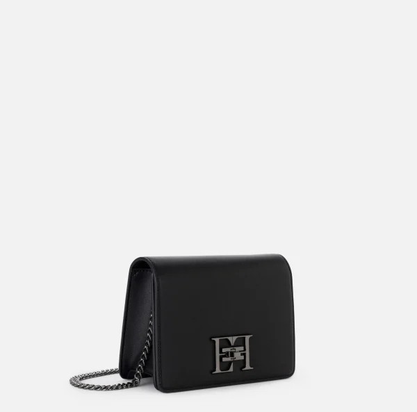 Elisabetta Franchi Borse A Tracolla^Borsa a tracolla con girello logo in metallo Nero