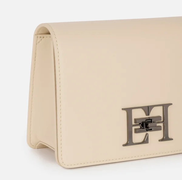 Elisabetta Franchi Borse A Tracolla^Borsa a tracolla con girello logo in metallo Crema