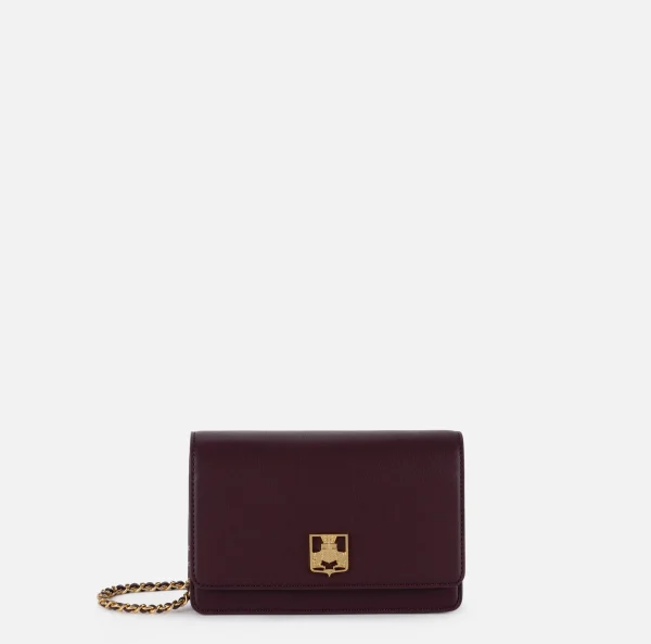 Elisabetta Franchi Borse A Tracolla^Borsa a tracolla in materiale sintetico con placca logo RougeNoir