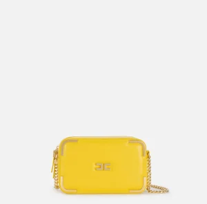 Elisabetta Franchi Borse A Tracolla^Borsa a tracolla in materiale effetto pelle con angoli in metallo Mimosa