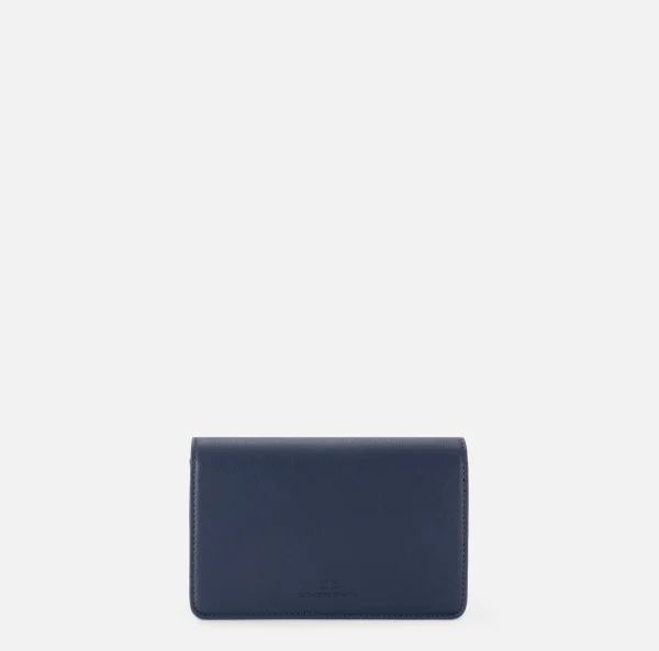 Elisabetta Franchi Borse A Tracolla^Borsa a tracolla in materiale sintetico con placca logo Navy