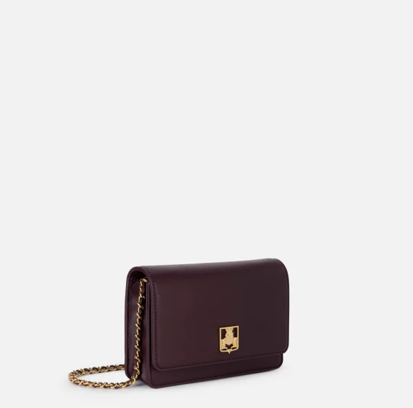 Elisabetta Franchi Borse A Tracolla^Borsa a tracolla in materiale sintetico con placca logo RougeNoir