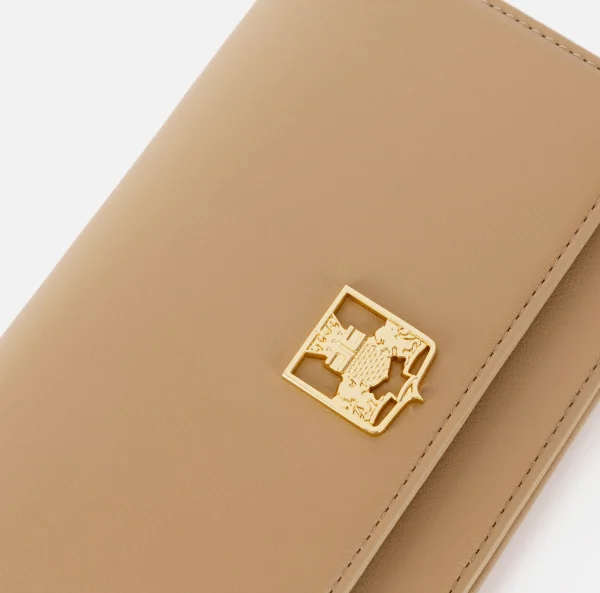 Elisabetta Franchi Borse A Tracolla^Borsa a tracolla in materiale sintetico con placca logo Camel